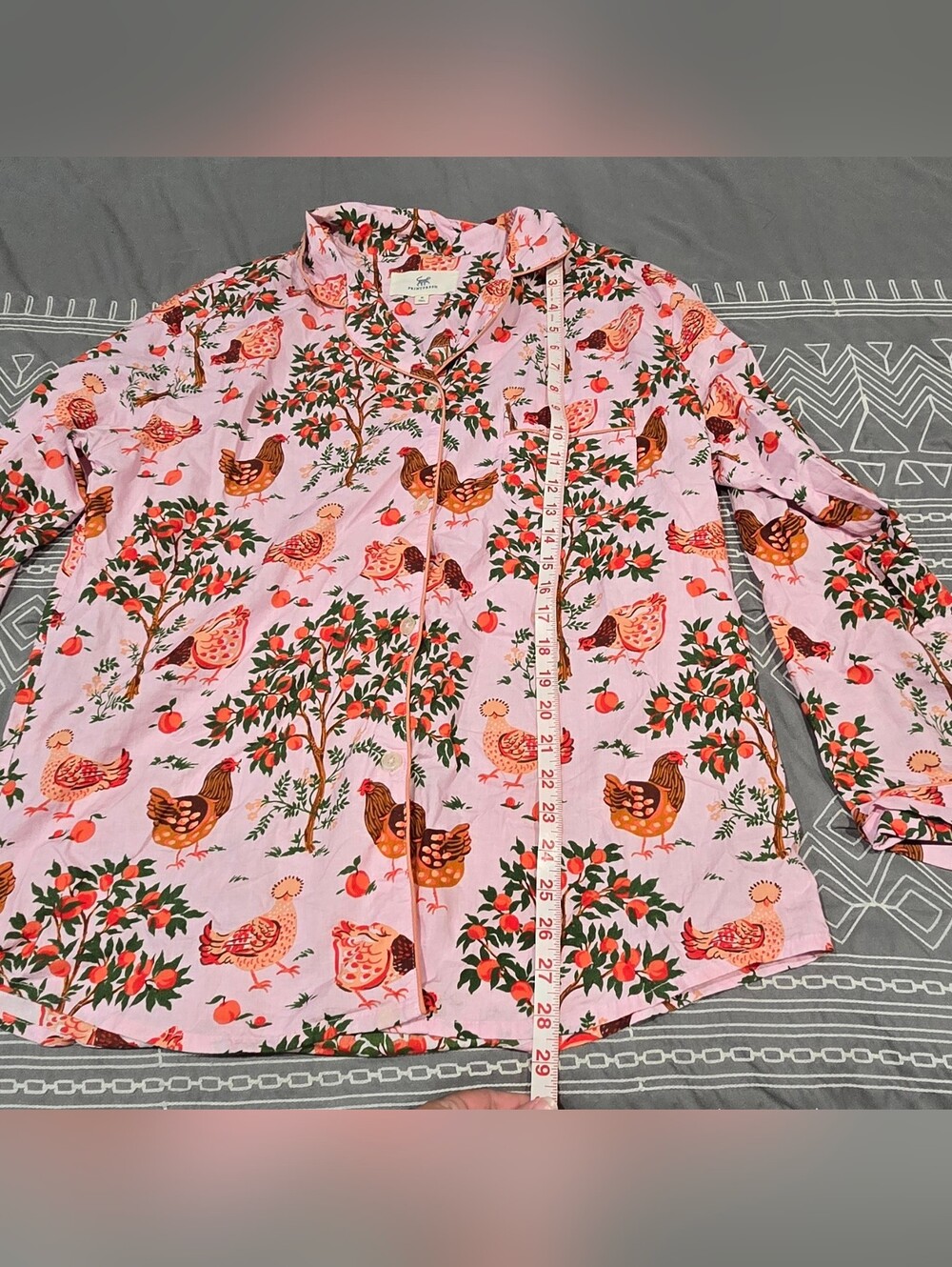 Printfresh Hen House Pajamas In Ballet Pink Size Medium Tall - Picture 4 of 10